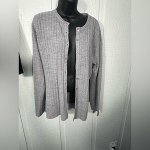 Western Connection Women’s Gray Ribbed Cardigan Size XL EUC